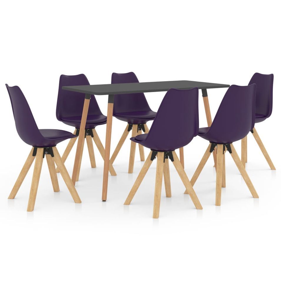Ensemble de salle à manger 7 pcs Lilas - Photo n°1