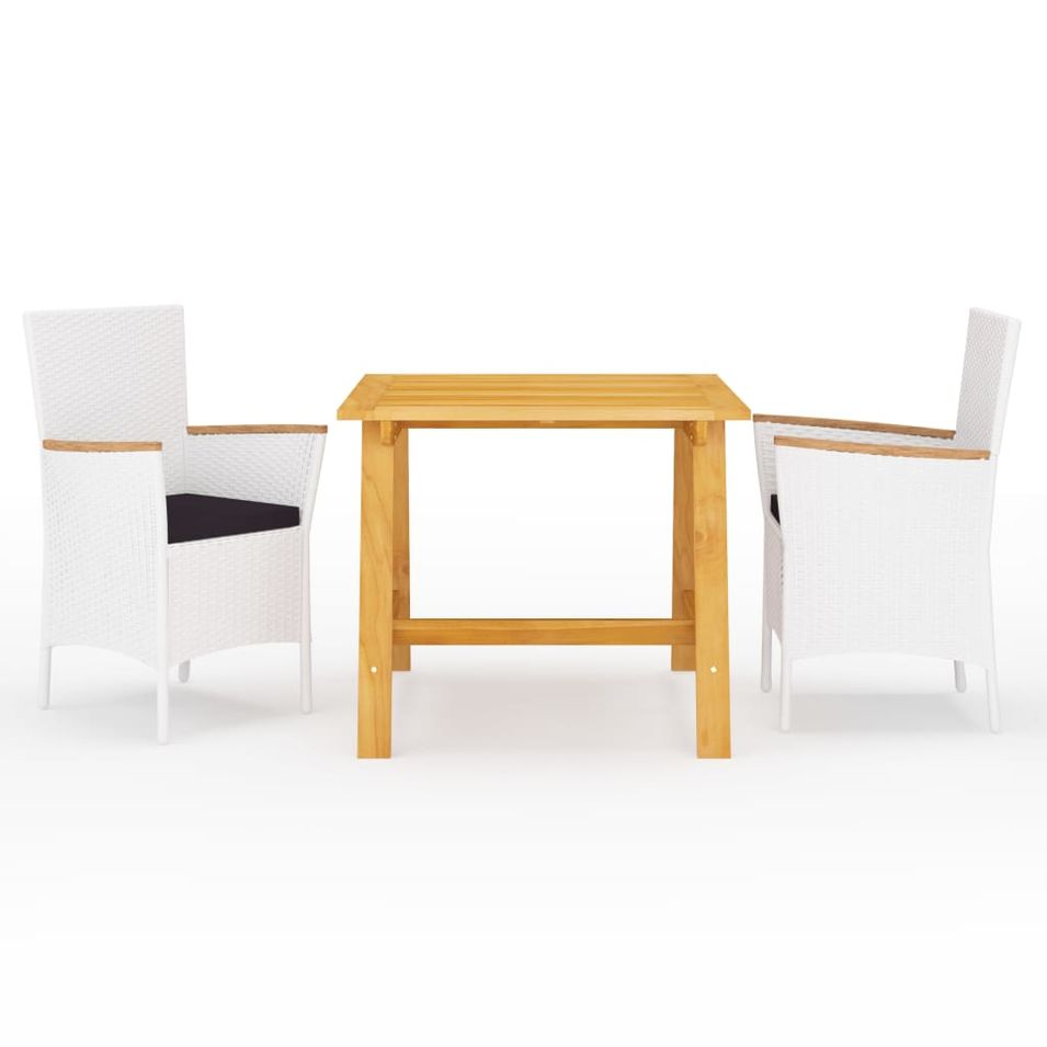 Ensemble de salle à manger de jardin 3 pcs 4 - Photo n°1