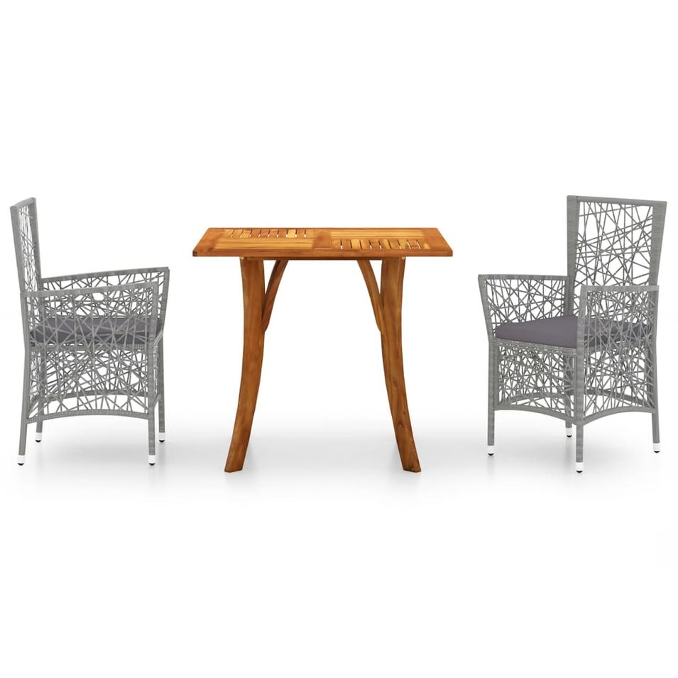 Ensemble de salle à manger de jardin 3 pcs Gris 27 - Photo n°1