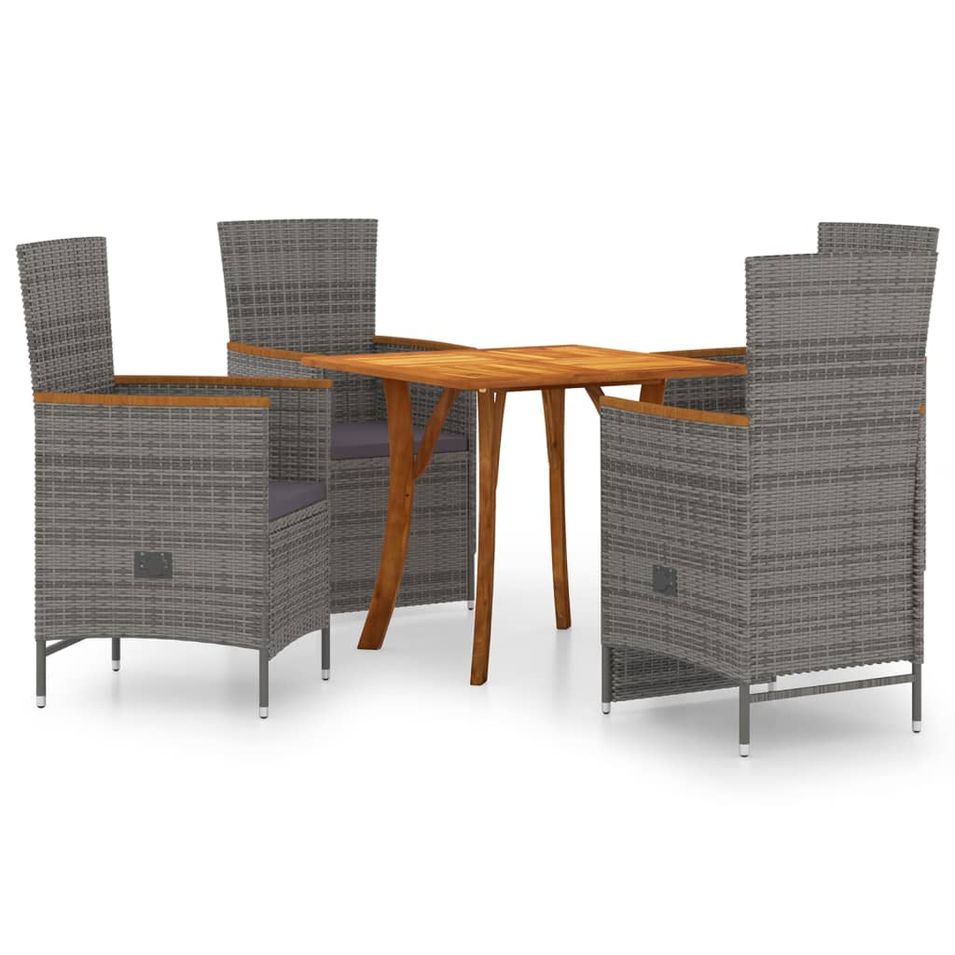 Ensemble de salle à manger de jardin 5 pcs Gris 22 - Photo n°1
