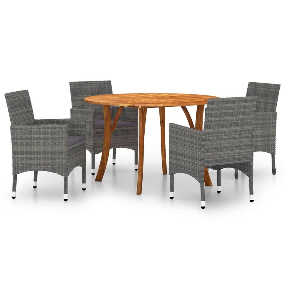 Ensemble de salle à manger de jardin 5 pcs Gris 102 - Photo n°1