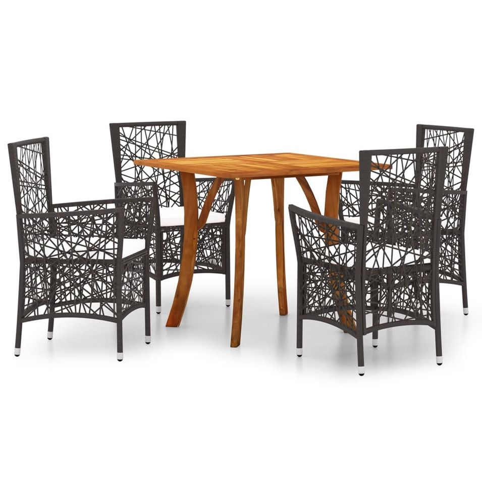 Ensemble de salle à manger de jardin 5 pcs Marron 85 - Photo n°1