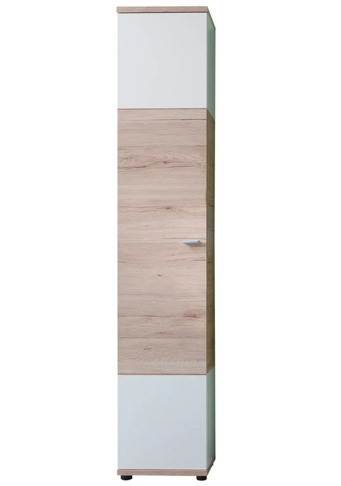 Ensemble meuble de salle de bain 3 pièces blanc et chêne clair Masie - Photo n°5