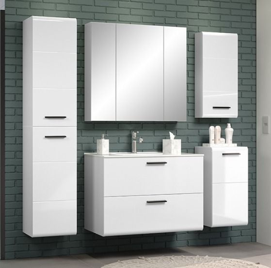 Ensemble meuble de salle de bain 5 pièces blanc Randy - Photo n°2