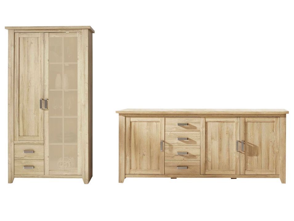 Ensemble meuble de séjour 2 pièces chêne rustique mélaminé Mobal - Photo n°1