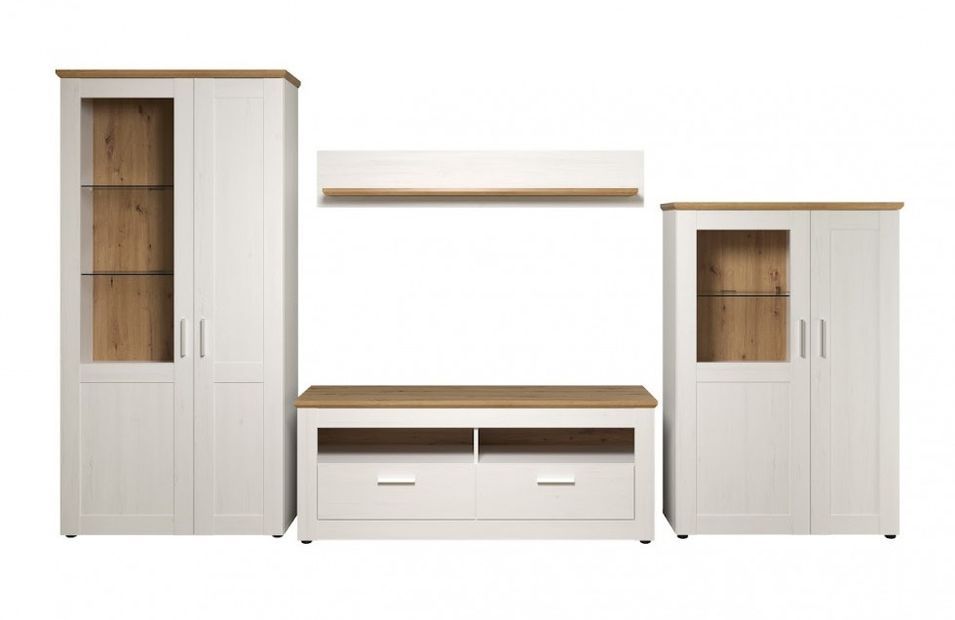 Ensemble meuble de séjour en bois de pin Aline - Photo n°1