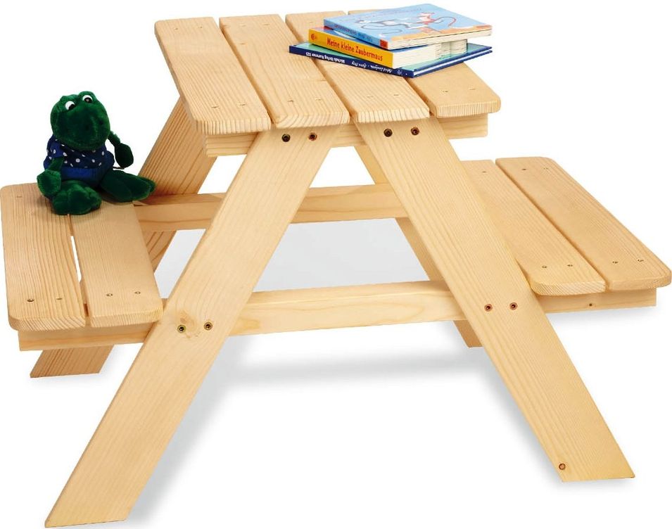 Ensemble pic nique enfant épicéa massif clair Nicki für 2 - Photo n°1