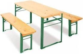 Ensemble pic nique pin massif clair et métal vert Sepp - Photo n°1