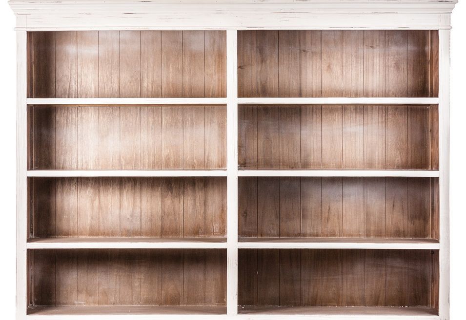 Etagère 3 niveaux pin massif foncé et blanc Echo - Photo n°1