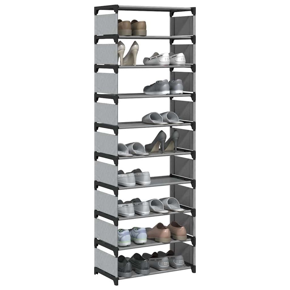 Étagère à chaussures 10 niveaux 54x28x158 cm tissu non-tissé - Photo n°1