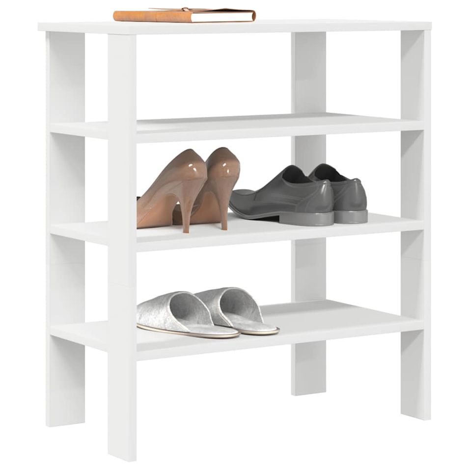 Étagère à chaussures blanc 61x32x70 cm bois d'ingénierie - Photo n°1