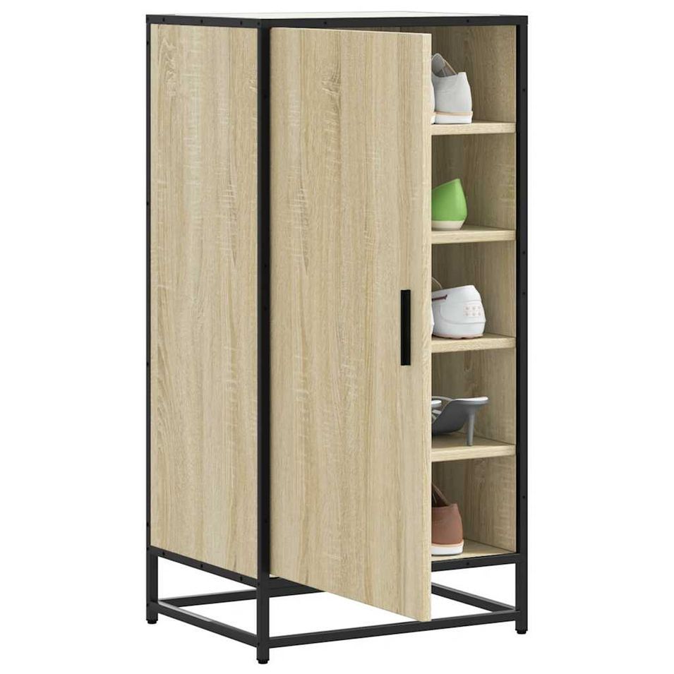 Étagère à chaussures chêne sonoma 48x38x97,5 cm bois ingénierie - Photo n°1