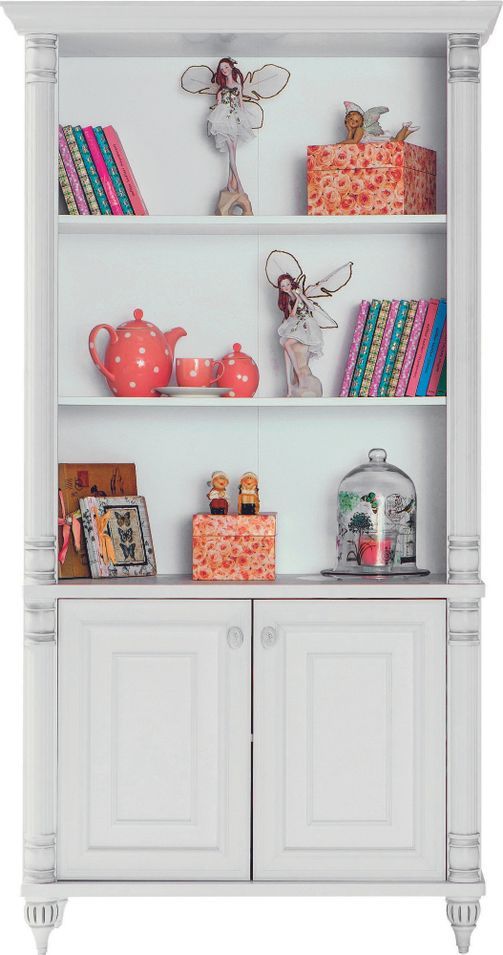 Étagère à livres Bibliothèque blanche Romantika 96 cm - Photo n°1