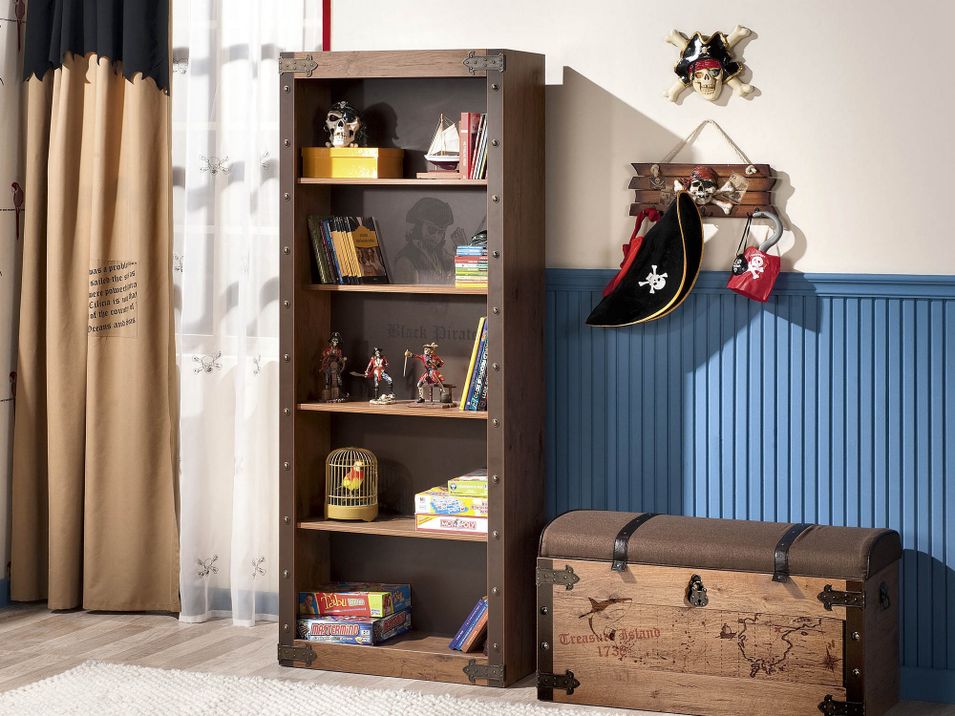 Étagère à livres Bibliothèque enfant Pirate bois clair - Photo n°1