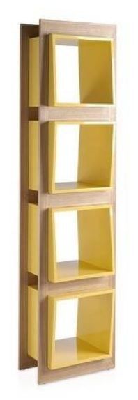 Étagère bois plaqué chêne et intérieur laqué Sandry - Photo n°1