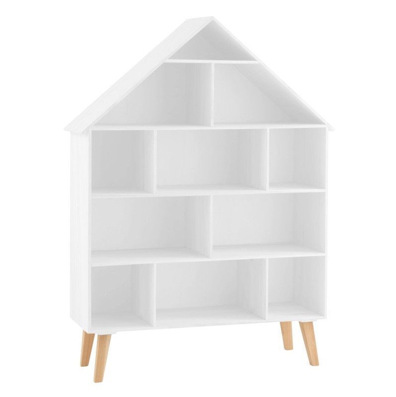 Etagère cabane 5 niveaux bois clair et blanc Peeka - Photo n°1