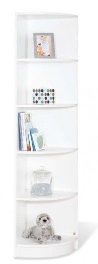 Étagère d'angle bébé pin massif blanche Jil - Photo n°1