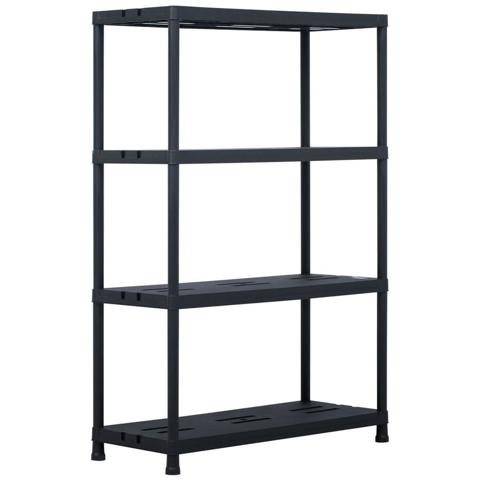 Étagère de rangement Noir 220 kg 90x40x138 cm Plastique - Photo n°1