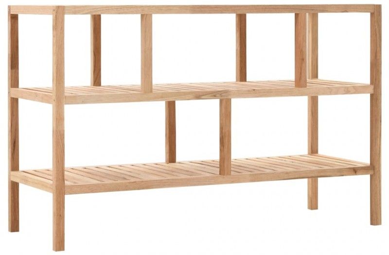 Étagère de rangement noyer massif clair Lenny - Photo n°1