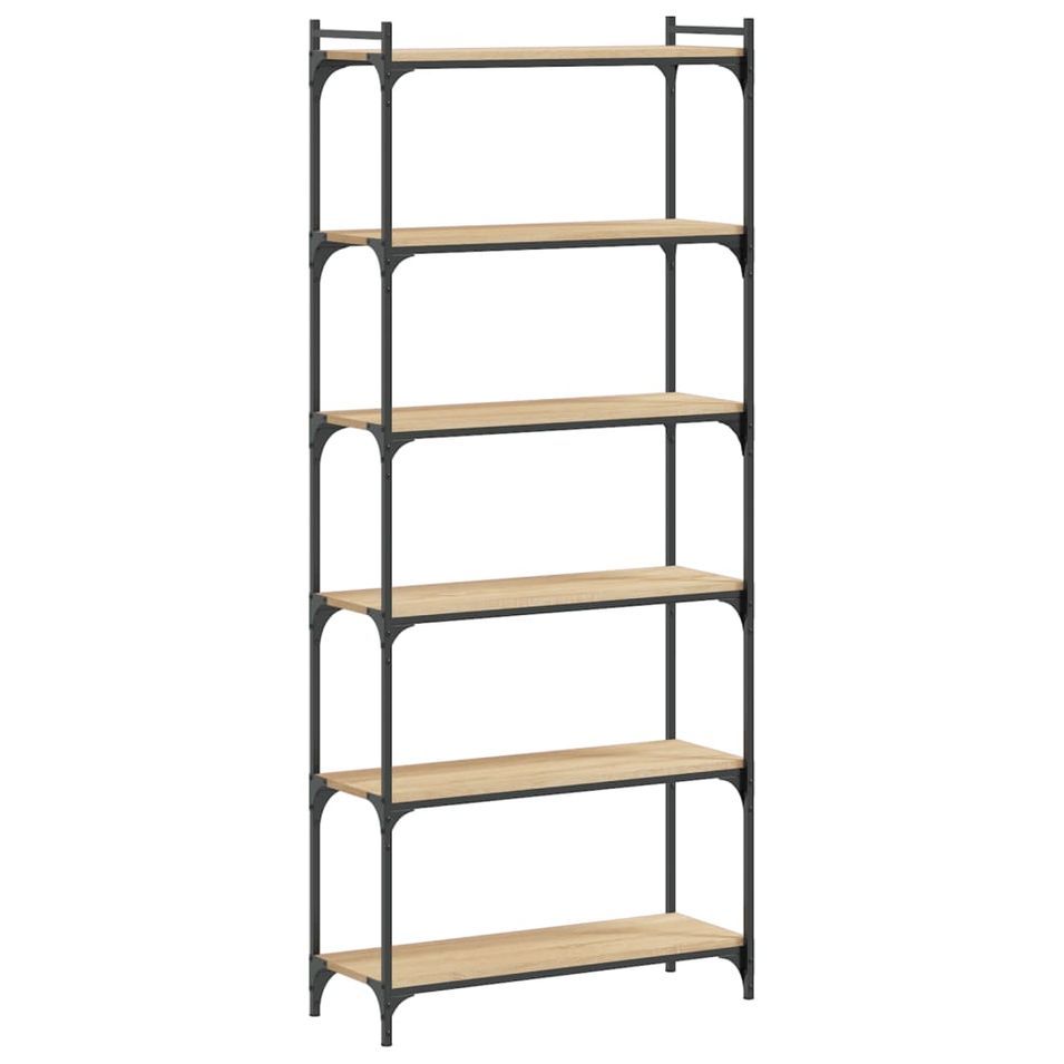 Étagère haute en bois et métal Ramba 80 cm - Solution pratique et décorative - Photo n°1