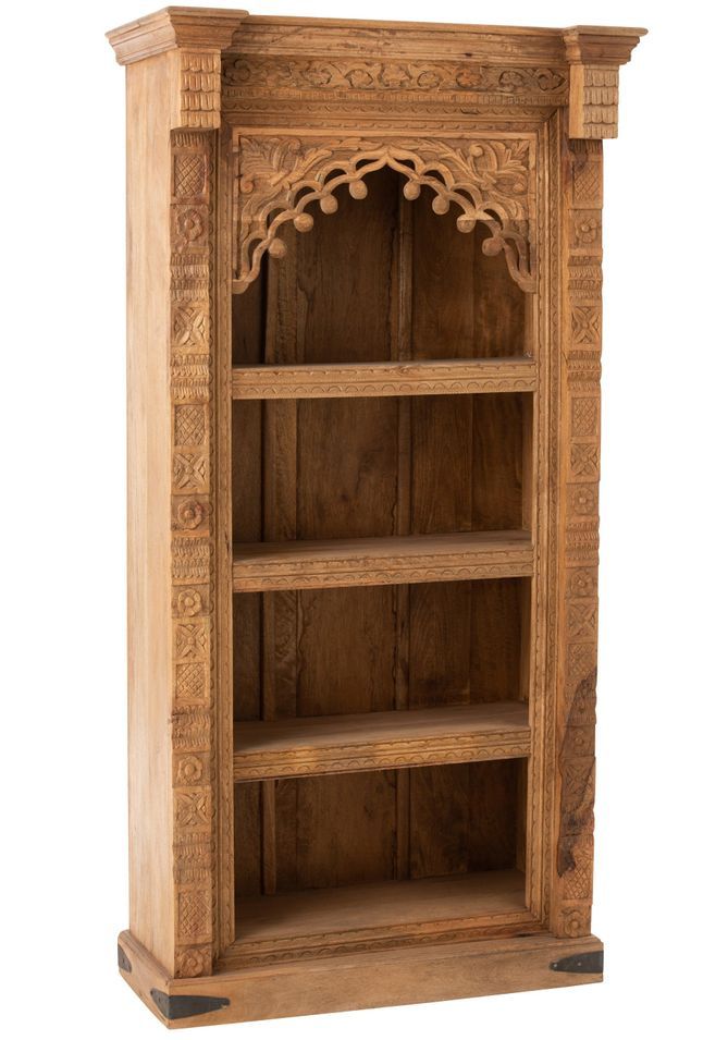 Étagère haute manguier massif clair Maroc L 90 cm - Photo n°1