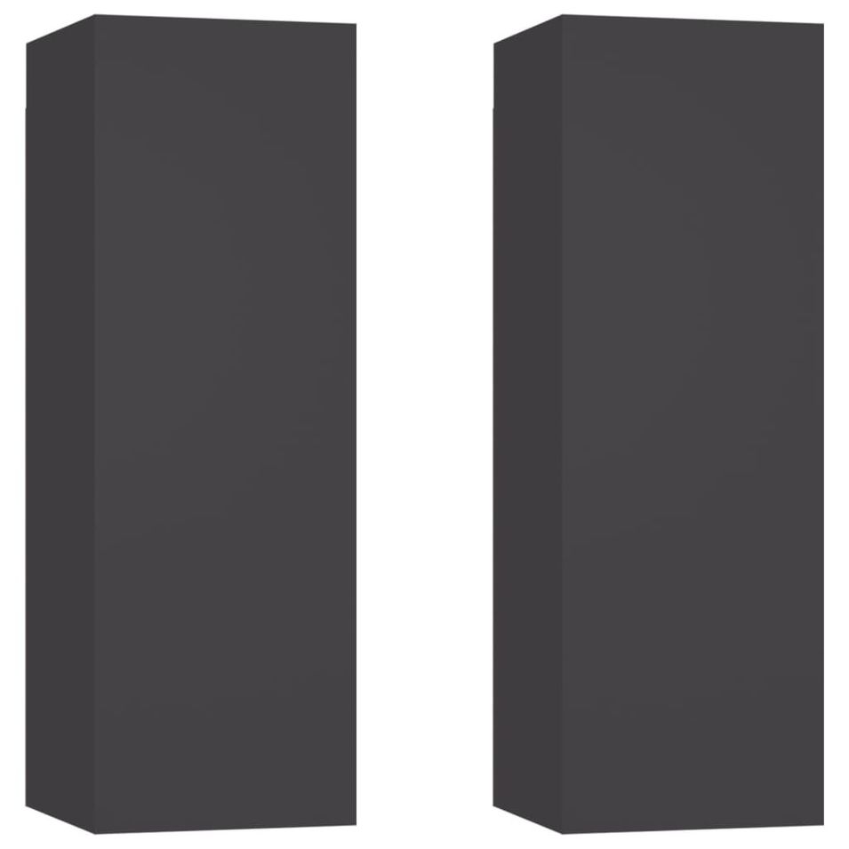 Etagère murale 2 pcs Gris 30,5x30x90 cm - Photo n°1