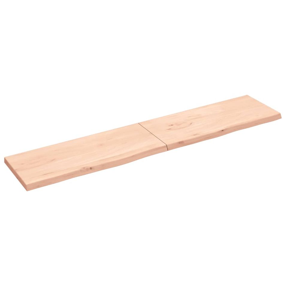 Étagère murale 200x40x(2-4) cm bois de chêne massif non traité - Photo n°1