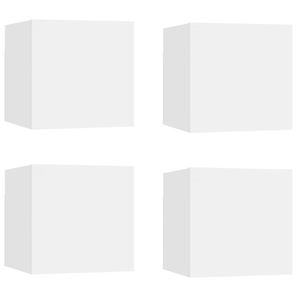 Étagère murale 4 pcs Blanc 30,5x30x30 cm - Photo n°1