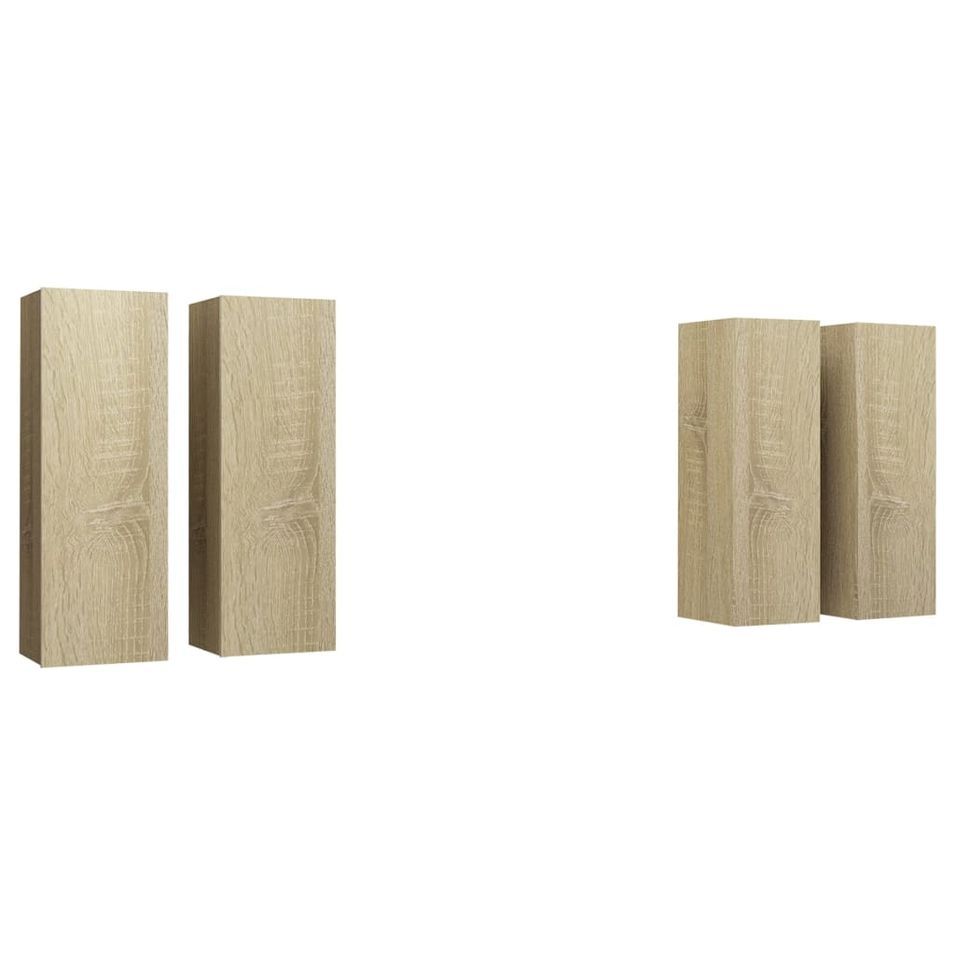 Etagère murale 4 pcs Chêne sonoma 30,5x30x90 cm - Photo n°1