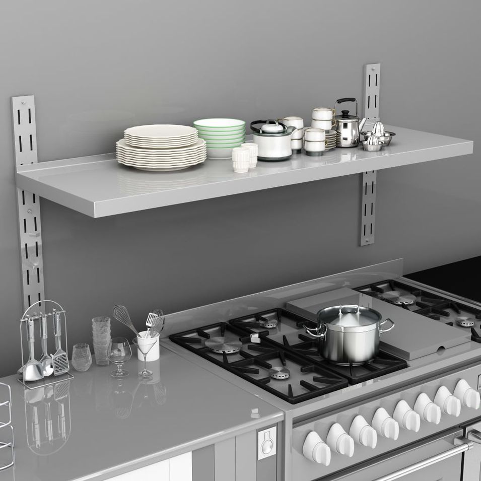 Étagère murale Acier inoxydable 150x30 cm - Photo n°1