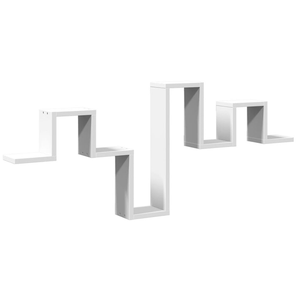 Étagère murale blanc 104,5x10x43 cm bois d'ingénierie - Photo n°1
