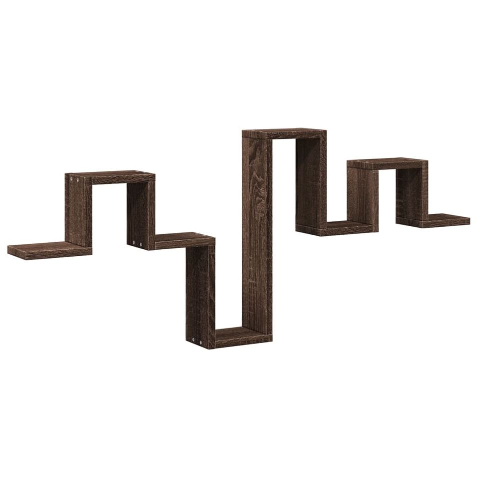 Étagère murale chêne marron 104,5x10x43 cm bois d'ingénierie - Photo n°1