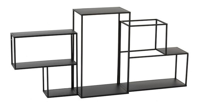 Etagère murale modulable métal noir Narsh L 109 cm - Photo n°1