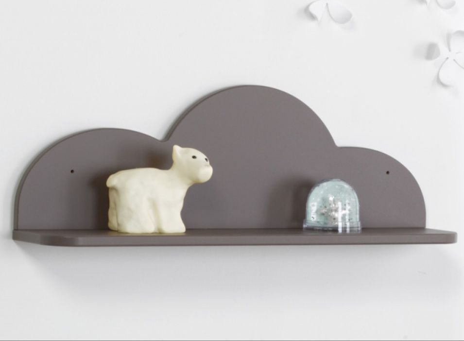 Etagère murale nuage bois taupe Altéa - Photo n°1