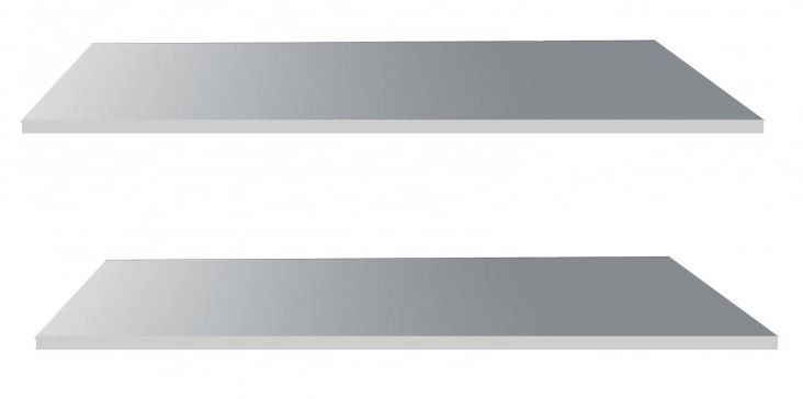 Étagère pour armoire bois laqué blanc Dany - 2 pièces - Photo n°1