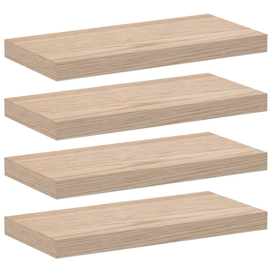 Étagères flottantes 4 pcs 50x23,5x4 cm bois d'ingénierie - Photo n°1