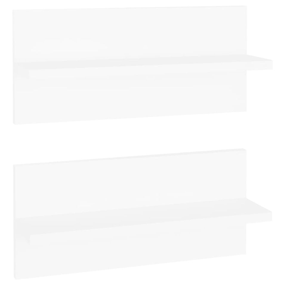 Étagères murales 2 pcs Blanc 40x11,5x18 cm - Photo n°1