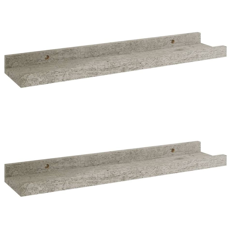 Étagères murales 2 pcs Gris béton 40x9x3 cm - Photo n°1