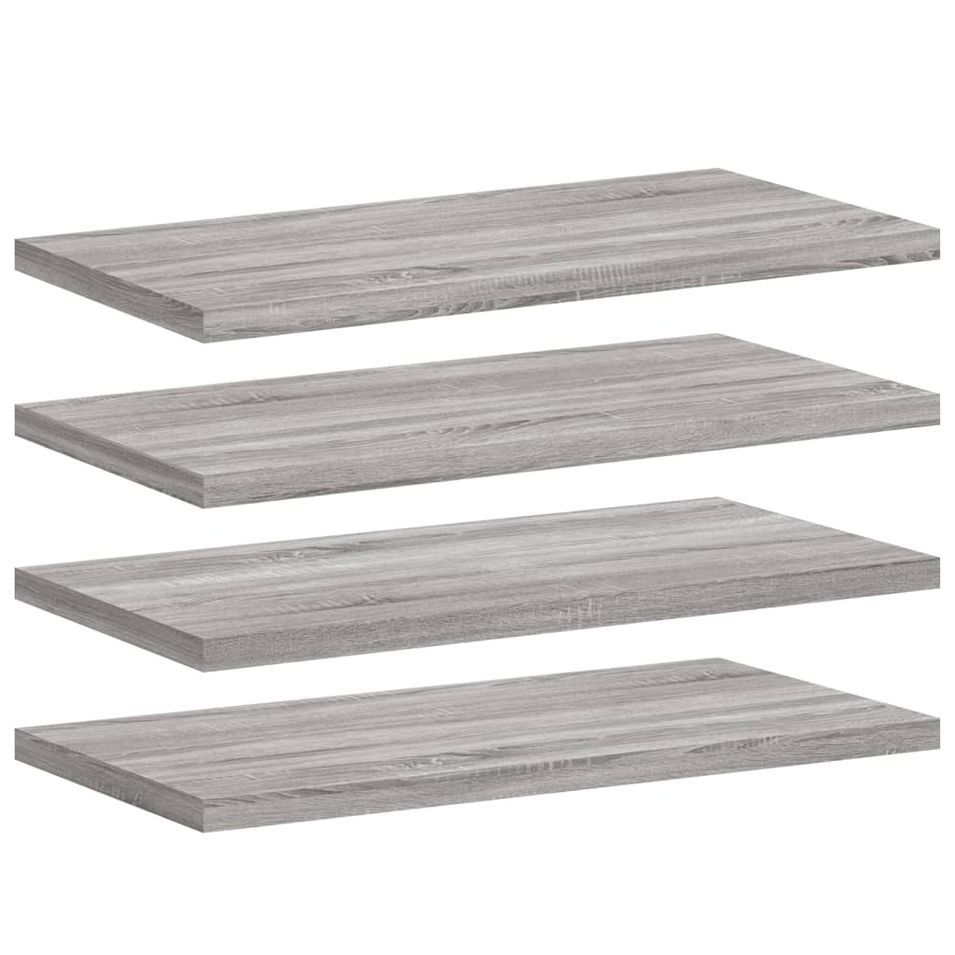 Étagères murales 4 pcs sonoma gris 40x20x1,5 cm bois ingénierie - Photo n°1