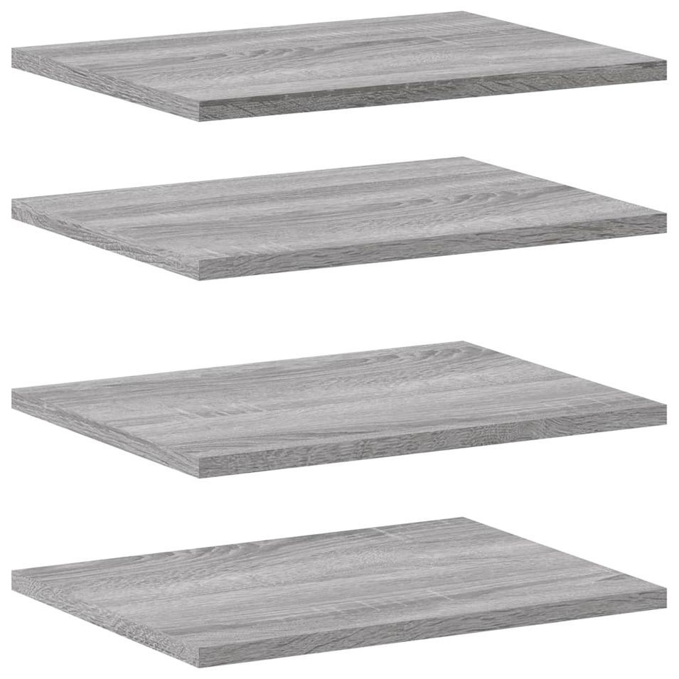 Étagères murales 4 pcs sonoma gris 40x30x1,5 cm bois ingénierie - Photo n°1