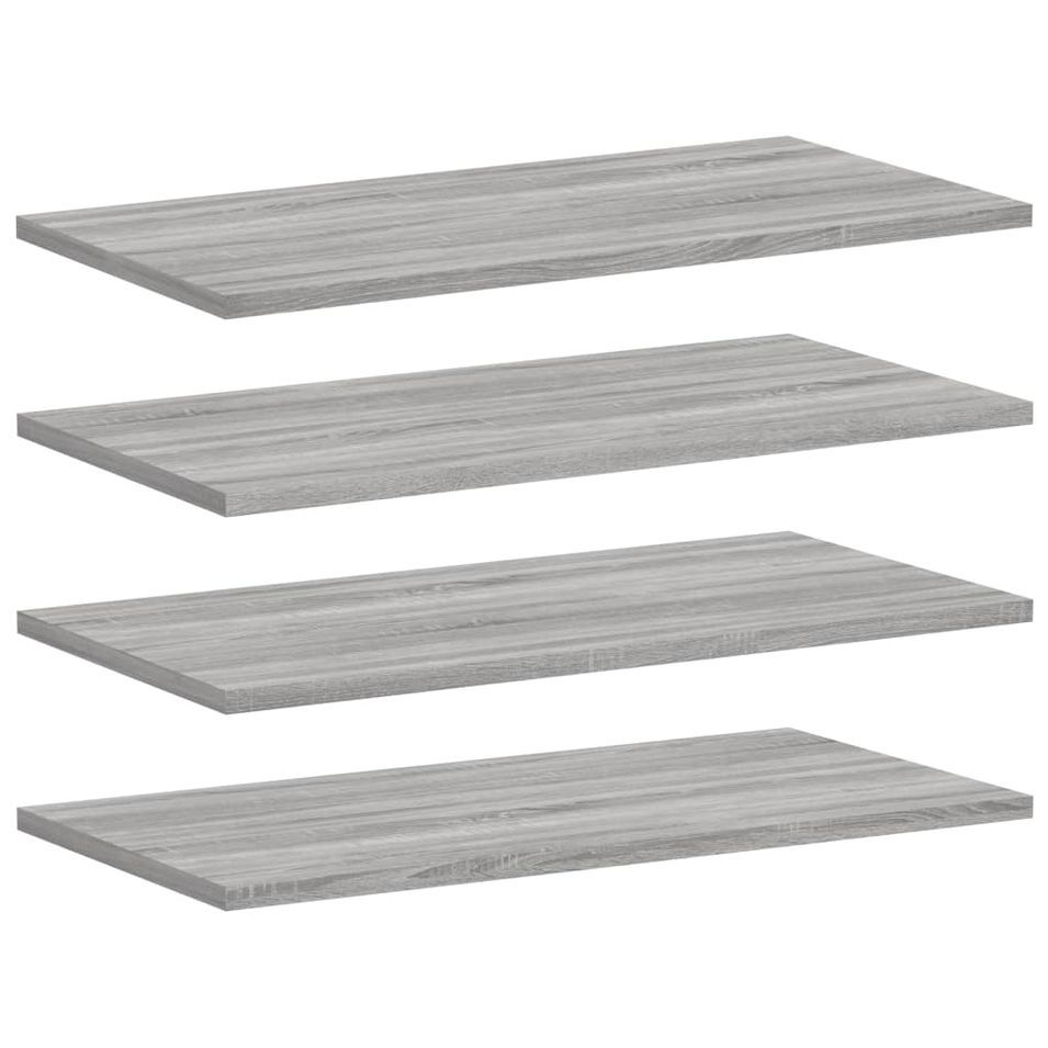Étagères murales 4 pcs sonoma gris 60x30x1,5 cm bois ingénierie - Photo n°1
