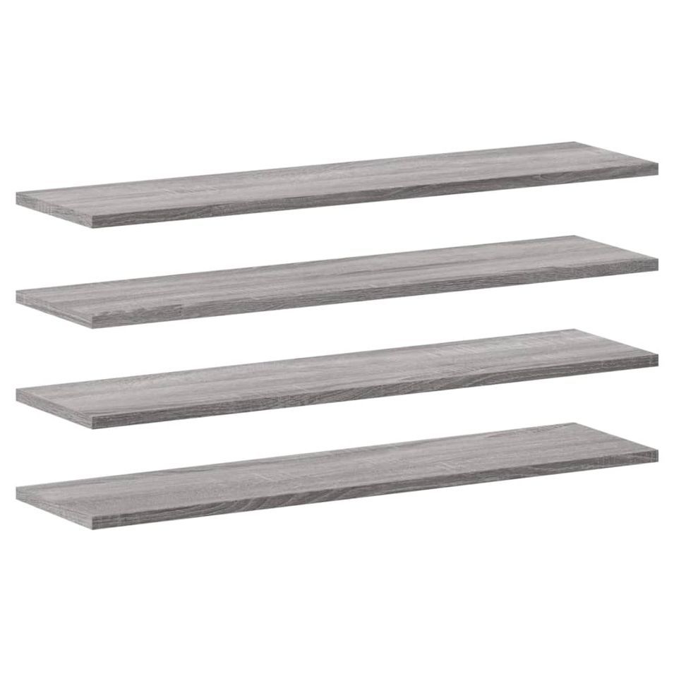 Étagères murales 4 pcs sonoma gris 80x20x1,5 cm bois ingénierie - Photo n°1