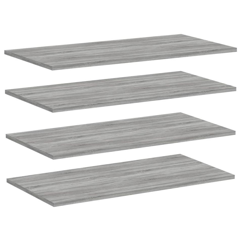 Étagères murales 4 pcs sonoma gris 80x40x1,5 cm bois ingénierie - Photo n°1