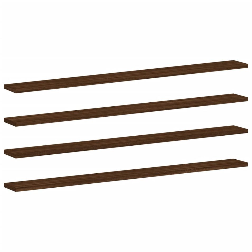 Étagères murales 4pcs chêne marron 100x10x1,5cm bois ingénierie - Photo n°1