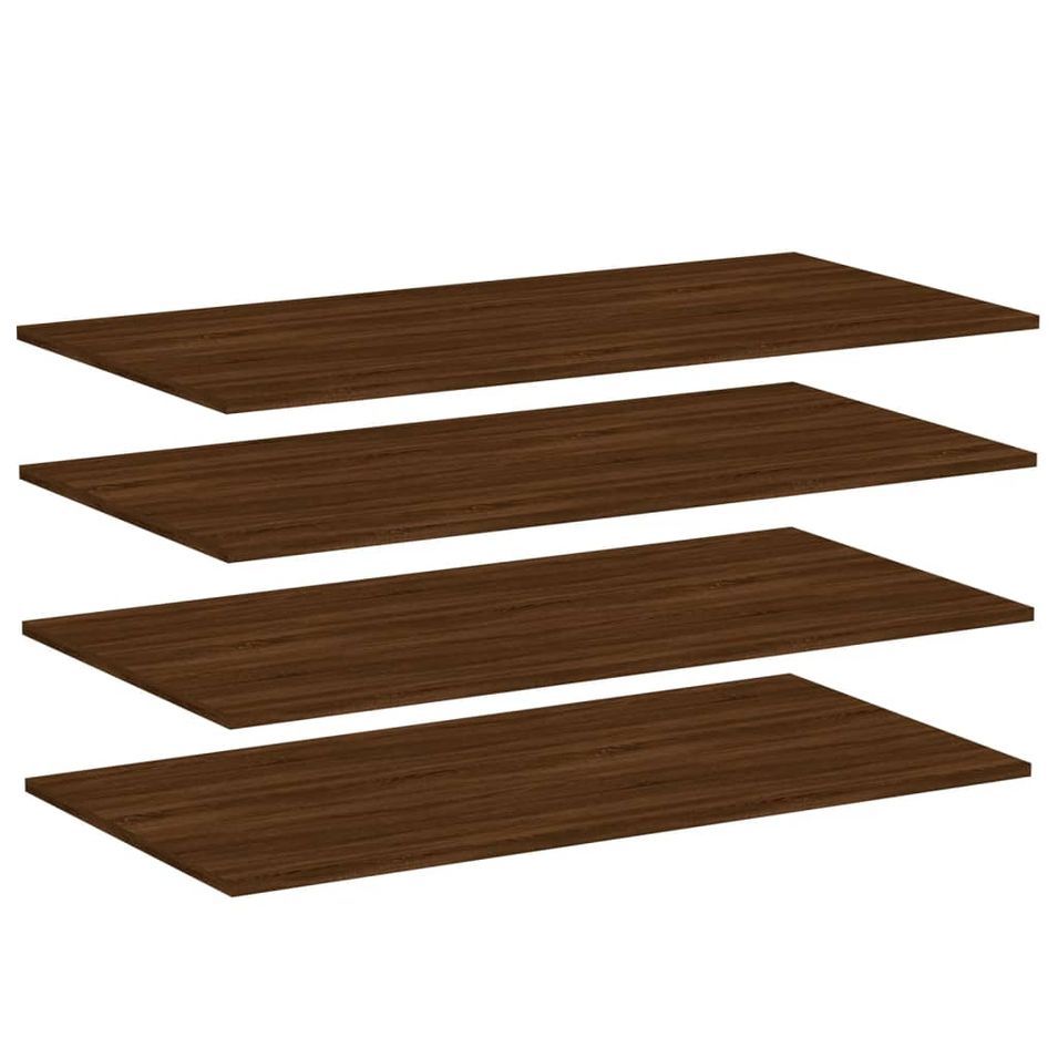 Étagères murales 4pcs chêne marron 100x50x1,5cm bois ingénierie - Photo n°1