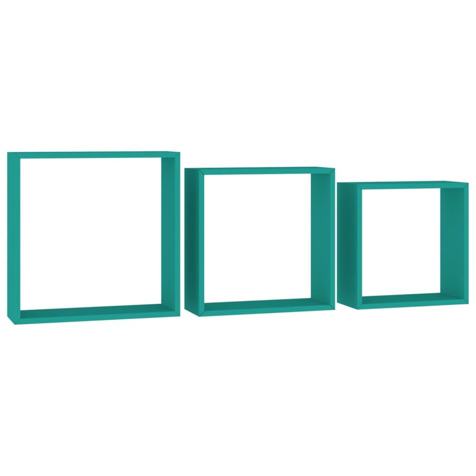 Étagères murales sous forme de cube 3 pcs Bleu - Photo n°1