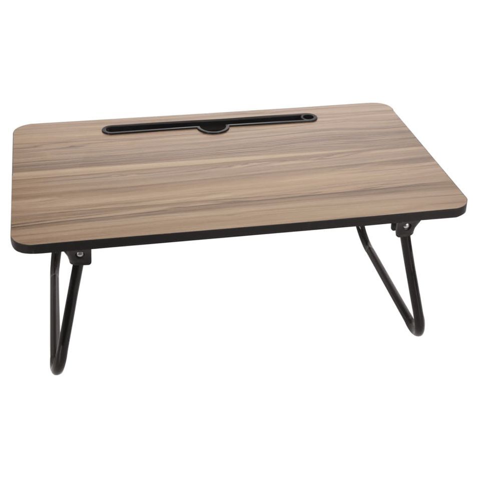 Excellent Houseware Table de lit pliable naturel et noir - Photo n°1