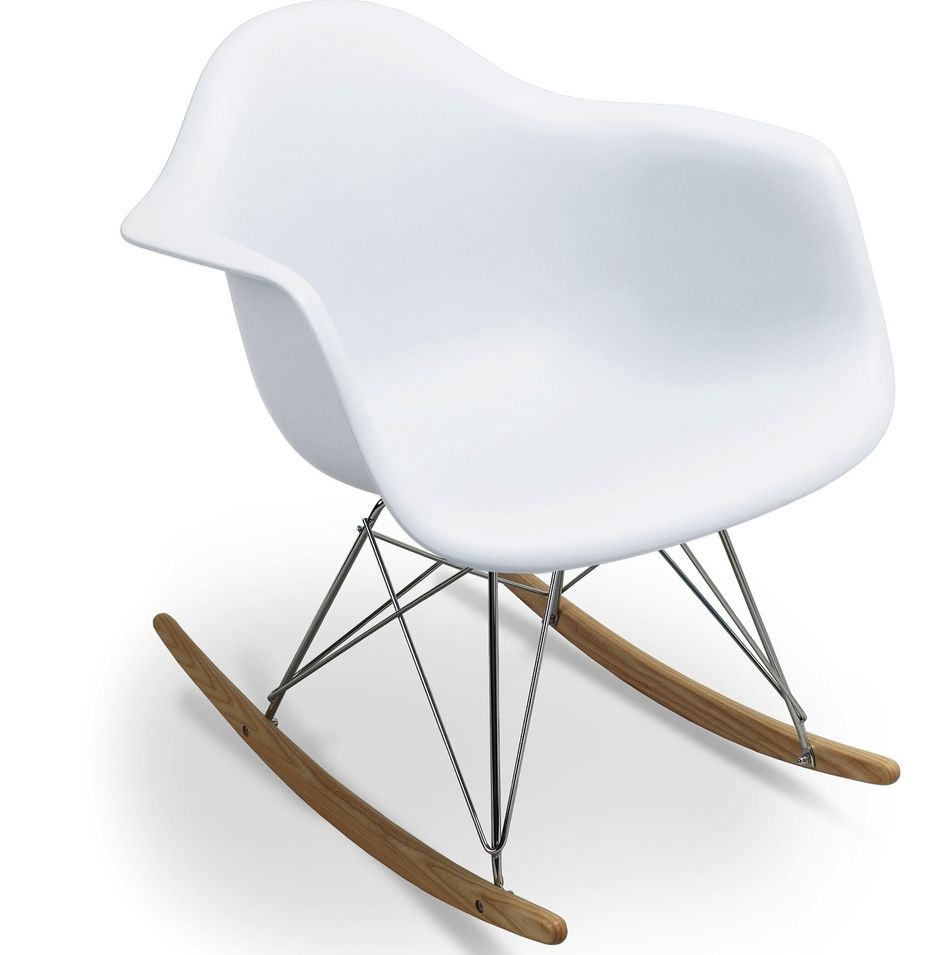 Fauteuil à bascule blanc mat Kandia - Photo n°1