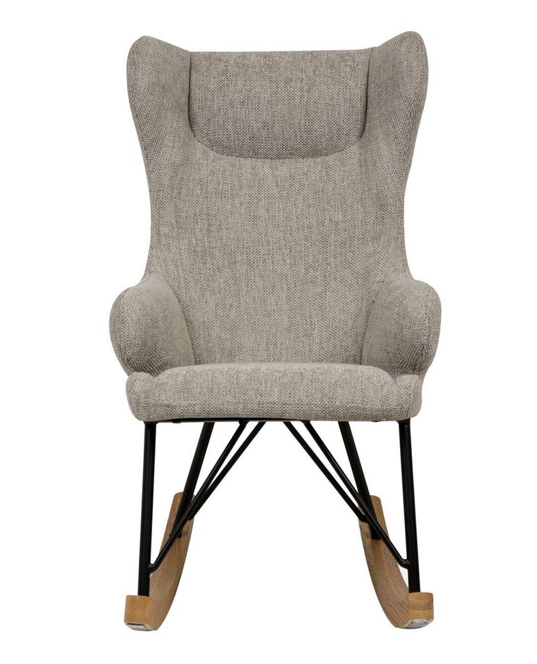 Fauteuil à bascule enfant tissu gris clair Luxare - Photo n°1