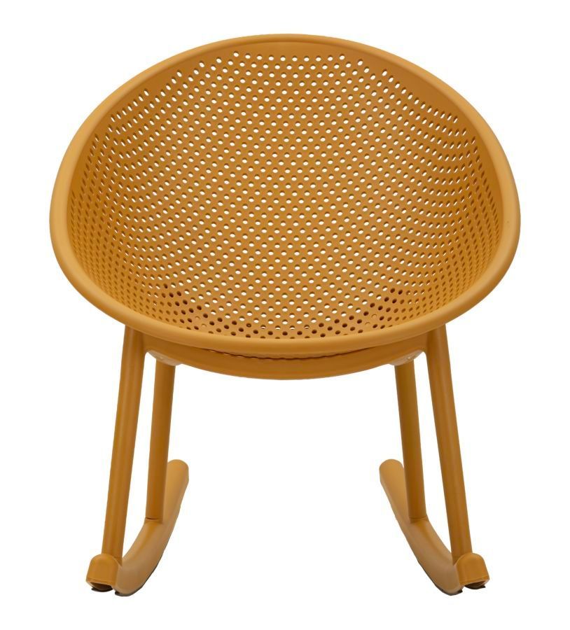 Fauteuil à bascule moutarde pour intérieur et extérieur Ibiza - Photo n°1